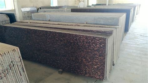 Flamed Brown Lapotra Granite Slab For Flooring Thickness 15 20 Mm At