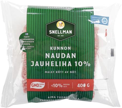 Snellman Kunnon Naudan Jauheliha G S Kaupat Ruoan Verkkokauppa