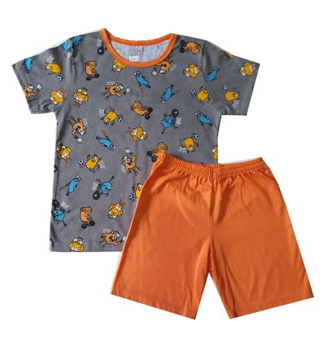 Kit 4 Pijama Infantil Menino em Algodão Estampados 1 ao 16