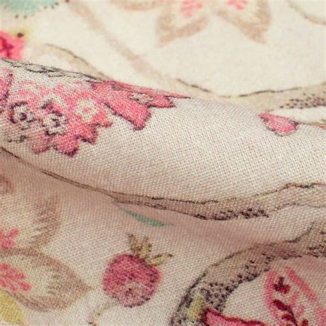 Beautiful Blush Pink Floral Digital Print Cotton Cambric Fabric Fabcurate