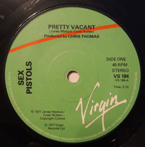 Sex Pistols Pretty Vacant Green Red Labels Vinyl Discogs