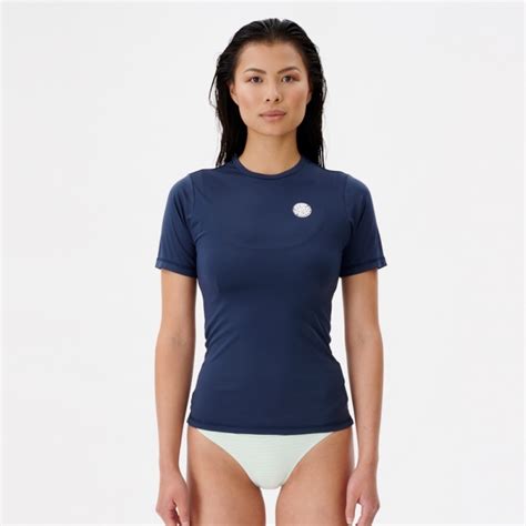 Rip Curl Whitewash Loose Fit S S Rash Tee In Navy