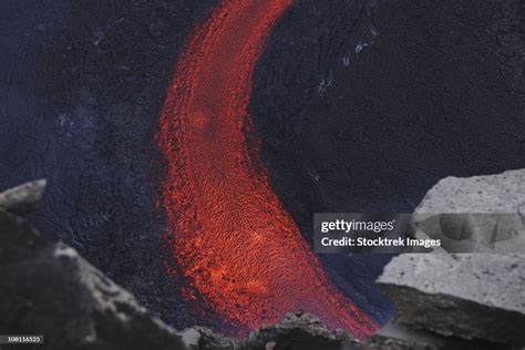 March 25 2010 Fimmvrduhals Lava Flow Eyjafjallajkull Iceland High-Res ...