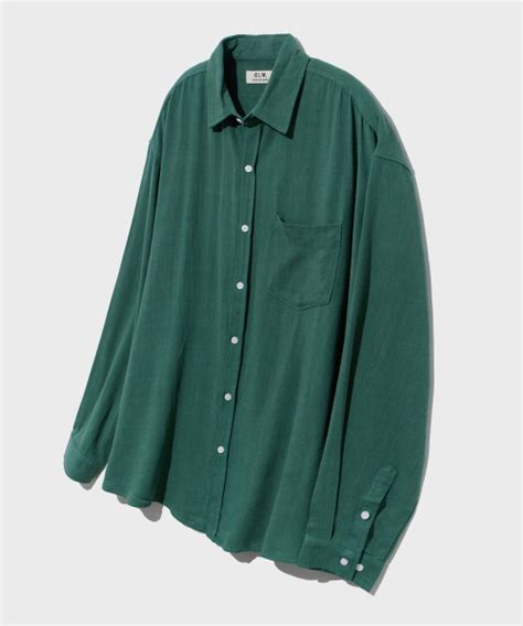 Musinsa Glw Oversized Linen Pocket Shirt Green