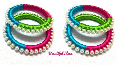 How To Make Silk Thread Designer Bangles Pearl Designer Bangles Making