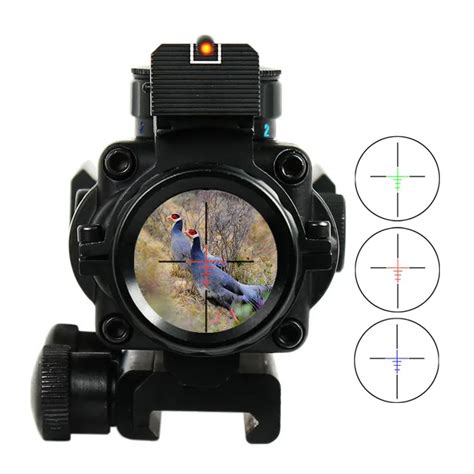 4x32 Acog Riflescope 20mm Dovetail Reflex Optics Scope Tactical Sight For Hunting Gun Rifle ...