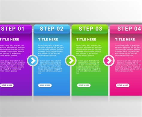 Step By Step infographic Template | FreeVectors