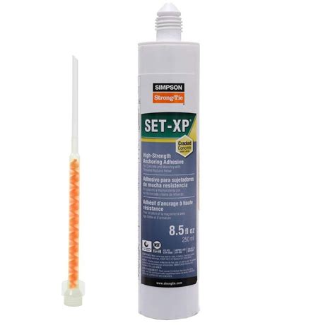 Simpson Set Xp High Strength Epoxy Adhesive With Emn I Adhesive Mixing