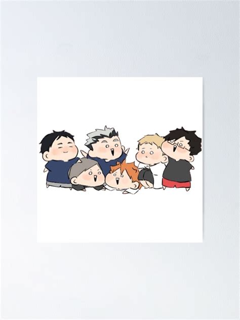 Haikyuu Sticker Poster By Yuennbunn Redbubble