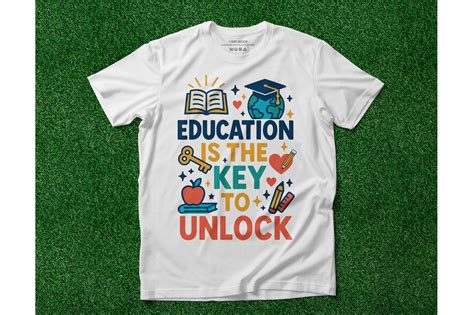 Education is the Key to Unlock Graphic by Focus T-shirt · Creative Fabrica