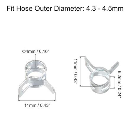 vacuum hose clips uxcell pcs mm spring hose clamps zinc plated
