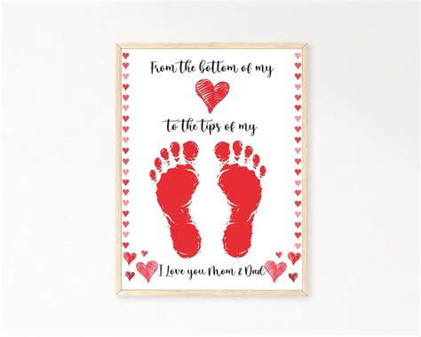 I Love You Mom And Dad Valentine S Day Handprint Art Printable Card