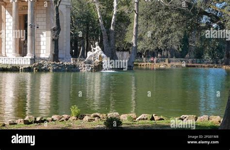 The Fountain At The Temple Of Asclepius Rome Italy K Stock Video