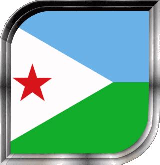 Carré Djibouti Afrique Drapeaux