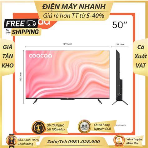 Google Tivi Coocaa 4K 50 Inch Model 50Y72 Miễn Phí Lắp Đặt DMK