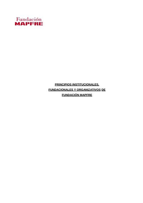 Pdf Principios Institucionales Fundacionales B Sicas Que Recojan