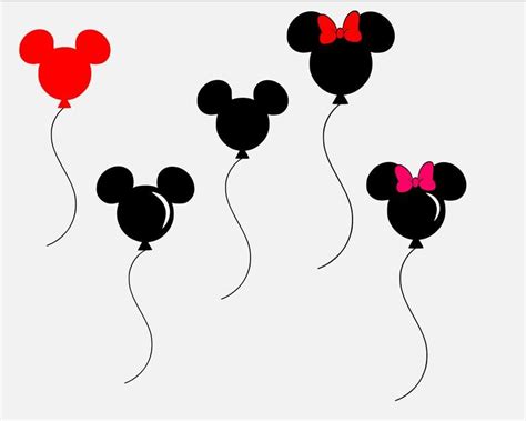 Mickey Mouse Balloon Svg Minnie Mouse Balloon Svg Disney Etsy In