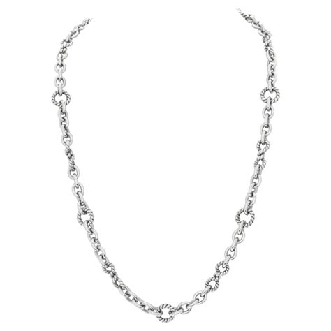 Judith Ripka collier à chaîne en argent sterling avec chaîne en forme