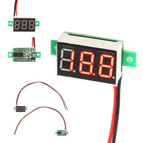 Led Three Digit Voltmeter DC 0 1 30V 2 Wire LED Display Digital Voltage