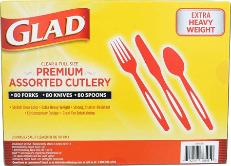 Glad Bbp Assorted Clear Disposable Cutlery Piece Value Pack