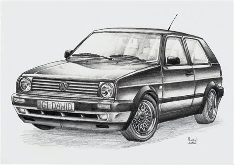 Vw Golf Mk Vw Tattoo Golf Tattoo Car Tattoos Car Drawing Easy Golf