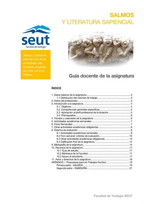 PDF SALMOS Y LITERATURA SAPIENCIAL Valorar La Importancia De La