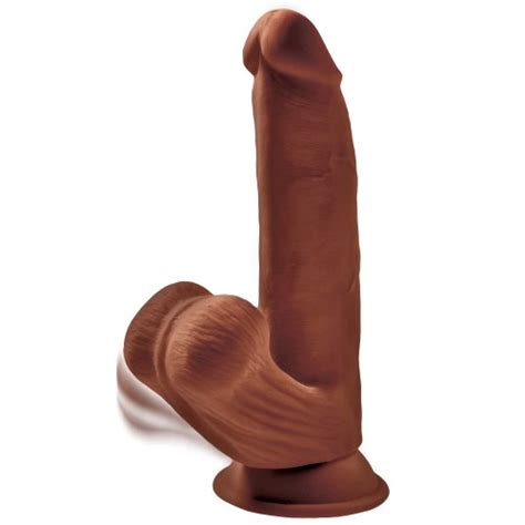 King Cock Plus 8 Triple Density Cock With Swinging Balls Brown Sex