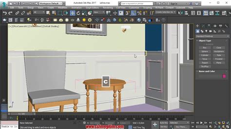 Ds Max Ve Vray Ile Sandalye Sehpa Render Sahne Olu Turma Ders Youtube