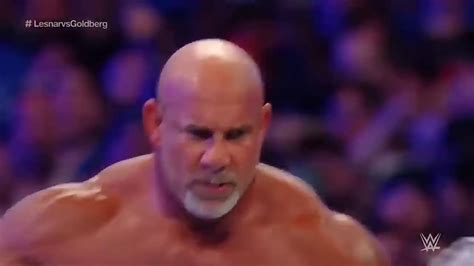 Wwe Goldberg Vs Brock Lesnor Youtube