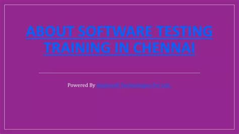 Ppt Best Software Testing Training In Chennai Powerpoint Presentation