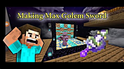 Craftersmc Skyblock Making Full Golem Armor And Sword Enchanting