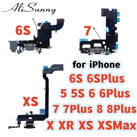 Alisunny Pcs Charging Flex Cable For Iphone S C Se S Plus X