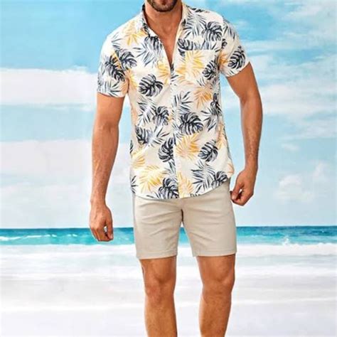 Camisa Florida Masculina Camisa Social Floral Camisa Moda Praia