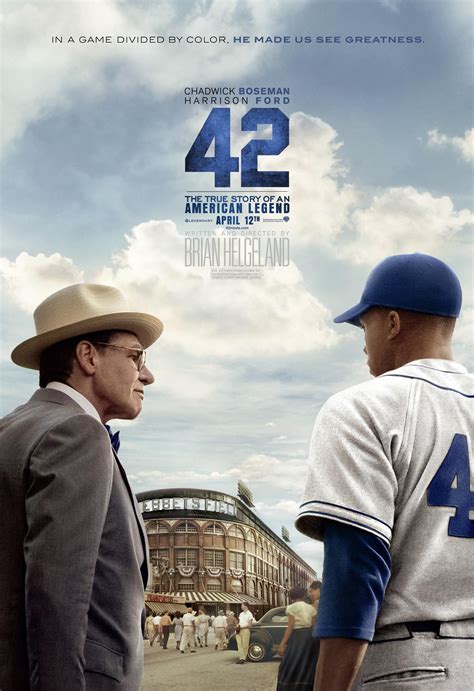 "42" movie poster - style B, 2013. A more realistic look at Jackie ...