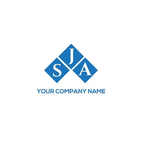 Sja Letter Logo Design On White Background Sja Creative Initials