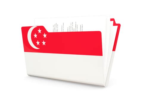 Folder Icon Illustration Of Flag Of Singapore