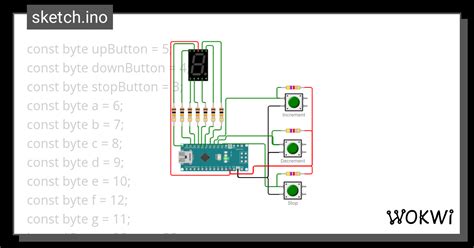 Experiment 2 Seven Segment Display Main Wokwi ESP32 STM32 Arduino