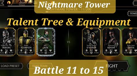 Mk Mobile Nightmare Tower Battle And Talent Tree