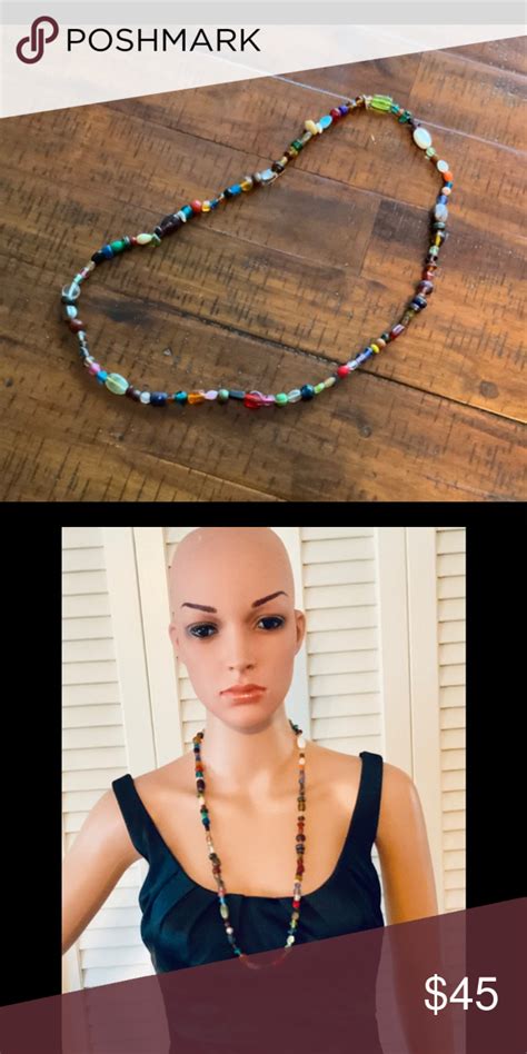 Handcrafted Glass Beads Necklace Fabulous Color