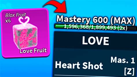 1 HORA Pra MASTERY 600 Na LOVE FRUIT Do BLOX FRUITS YouTube