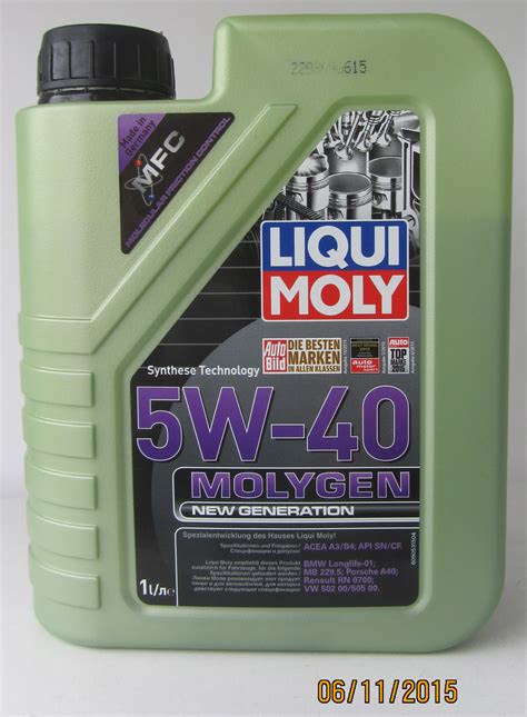 Liqui Moly Molygen 5W-40 свежее ИК Спектр Фурье - Лабораторные анализы ...