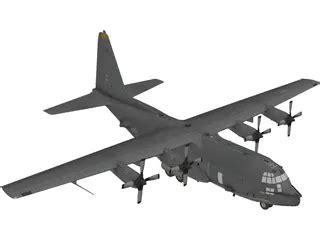 Lockheed AC-130 Spooky 3D Model - 3DCADBrowser