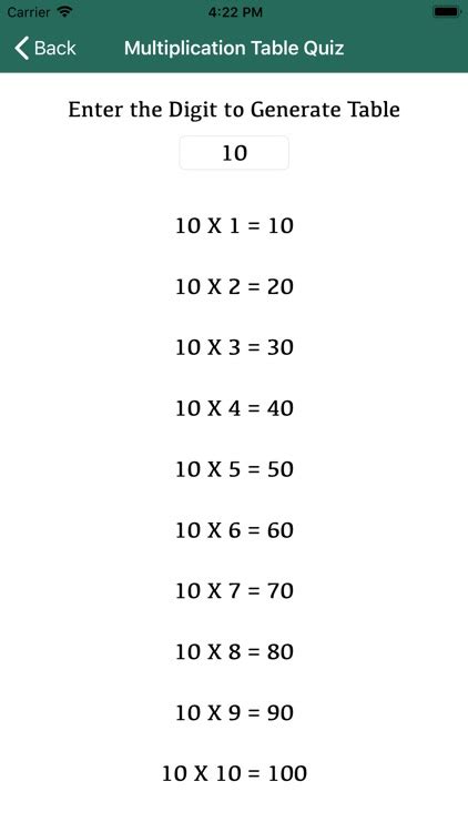 Multiplication Table Quiz by Sagar Kadecha