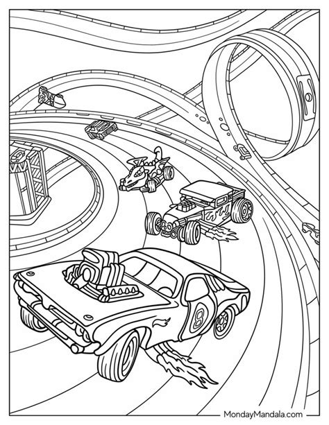 26 Hot Wheels Coloring Pages Free PDF Printables In 2024 Race Car Coloring Pages Cars