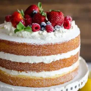 Berry Vanilla Naked Cake