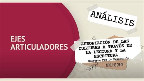 QUÉ ES EL EJE ARTICULADOR APROPIACIÓN DE LAS CULTURAS A TRAVÉS DE LA