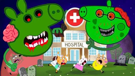 Zombie Apocalypse Peppa Pig Zombies At Hospital Peppa Pig Funny