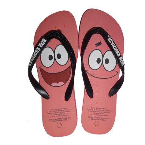 Sandalias Bob Esponja Para Hombre Patricio Rosa Talla Walmart