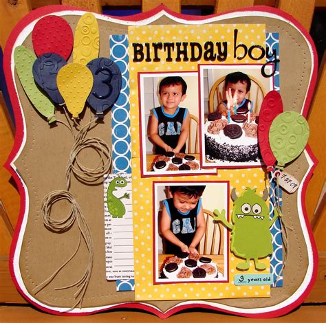 Layout Birthday Boy Birthday Scrapbook Layouts Scrapbook Expo