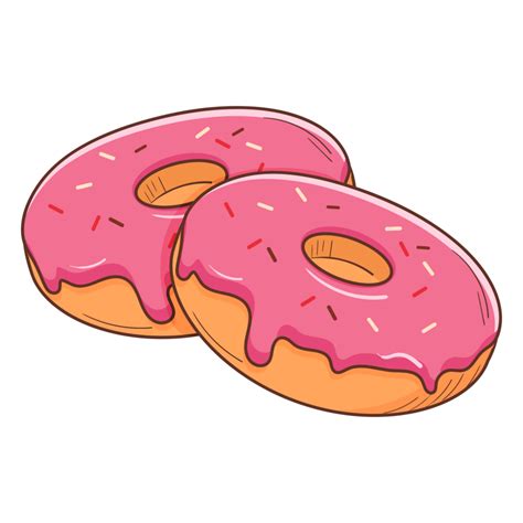 Cartoon Sweet Pink Glazed Doughnut 37219948 Png